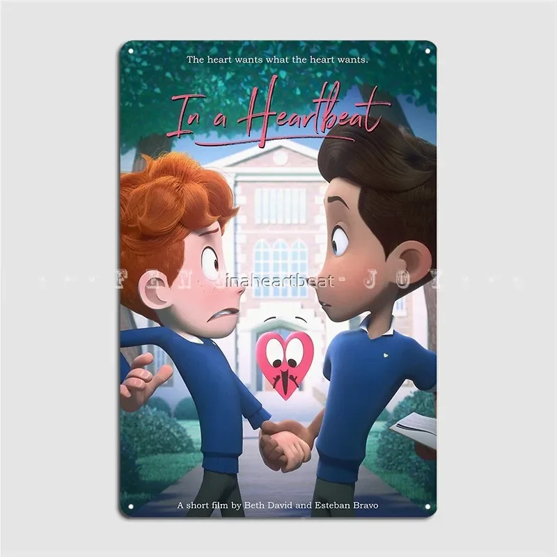 In A Heartbeat Official Film Metal Sign Cinema Living Room Pub Garage Custom Plaques Tin Sign Poster