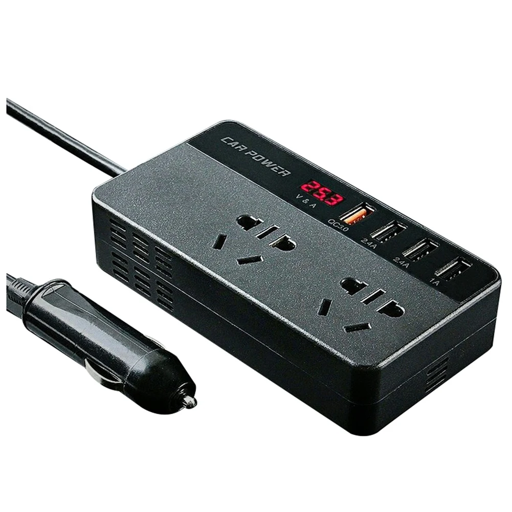 

Car Power Inverter Power Pure Sine Wave DC 12V 24V to AC 220V USB Car Transformer Convert Charging Converter