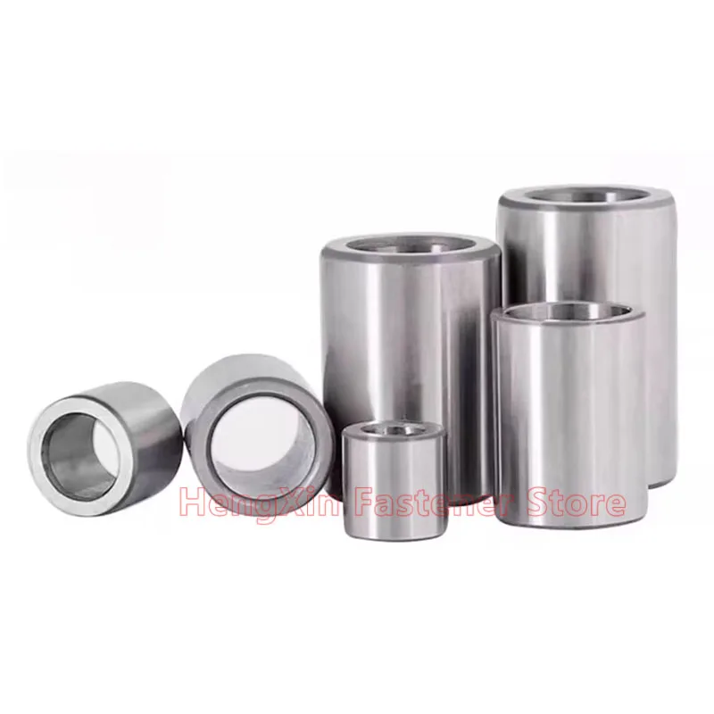 1/5pcs ID 16mm Bearing Steel Bushing Round Hollow Shaft Sleeve Wear Resistant Guide Spacer OD 18-30mm Length 4-50mm