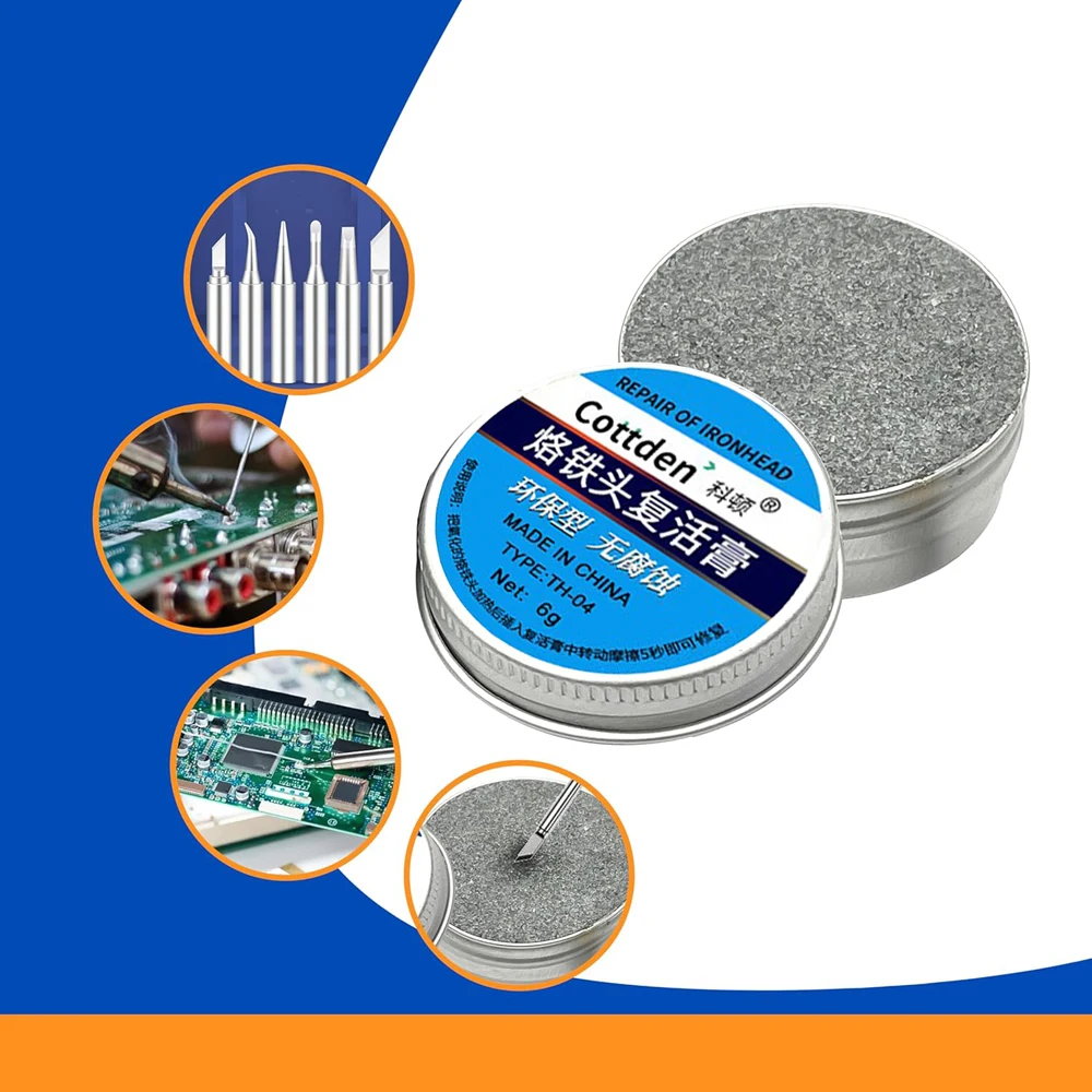 Soldering Tip Tinner Cleaner, Lead Free Oxidation Cleaning Paste, Refresher Tip Tinner Flux, Soldering Tip Cleaning