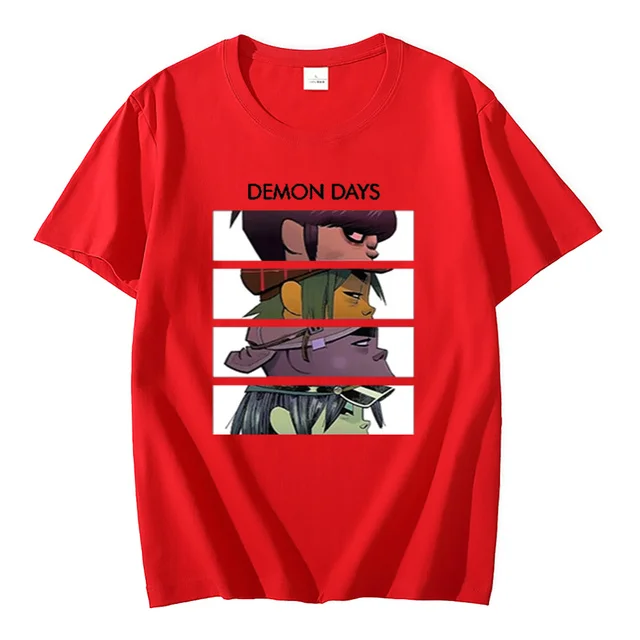 Gorillaz Cotton High Quality EU Size t-shirts graphic funny men t-shirts graphic y2k comic unisex clothing