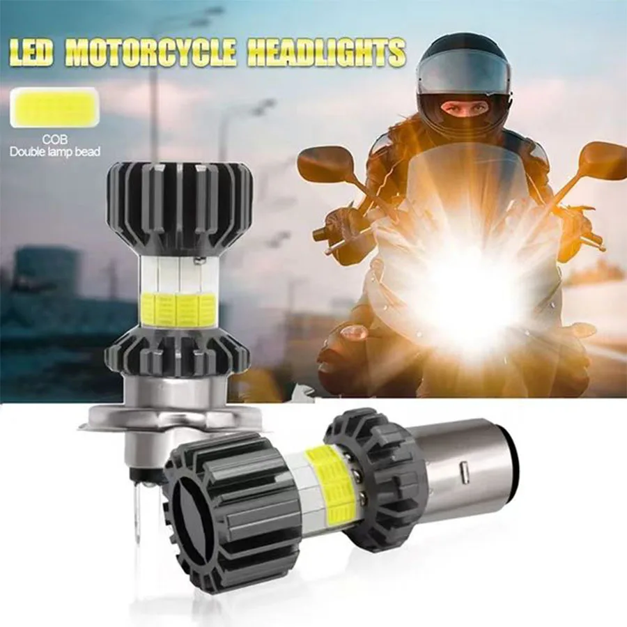 1PCS 10000LM H4 LED Motocycle Headlight H6 BA20D P15D LED CSP Lens White Yellow Hi Lo Beam Motorbike Running Linghtcolor