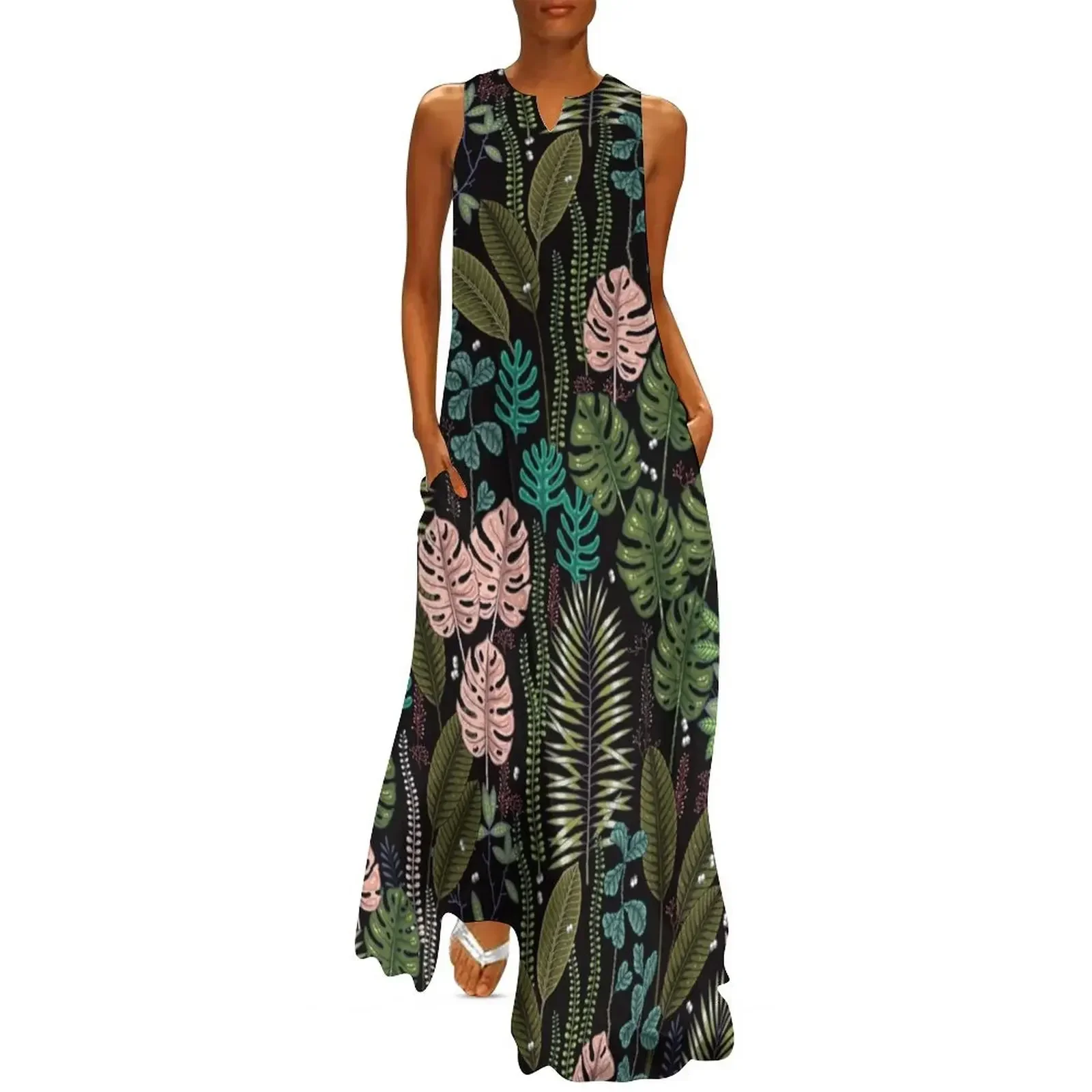 

Tropical dream Long Dress elegant party dresses for women 2025 evening dress beach dress Women's summer suit