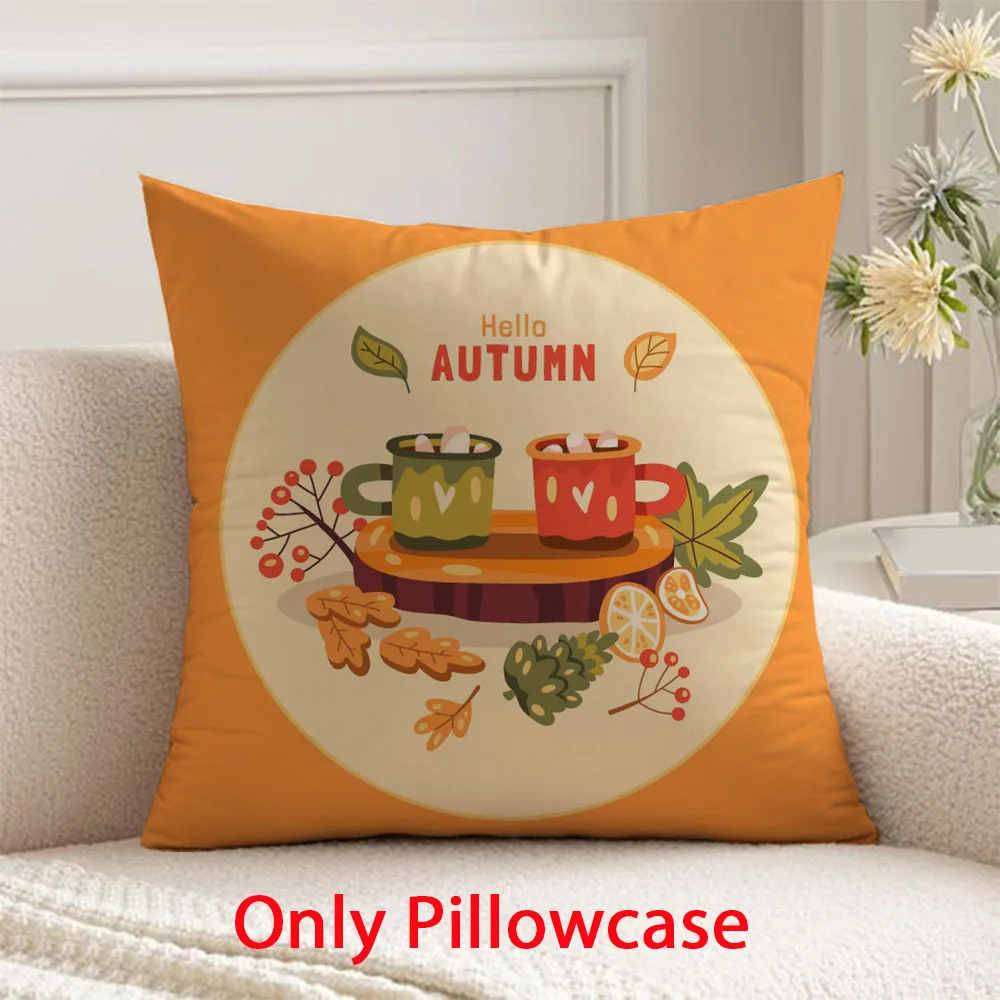 

Autumn Pillow cover decorative 45x45 cushions cover for pillow case for Harvest Festival Thanksgiving Day decor pillowcase