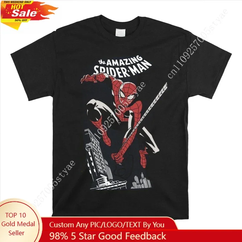 

Spider-man Spiderman Movie Retro Comic Men T Shirts Fashion Tees 100_ Cotton Round Neck T-Shirt Spring/Summer New Collection