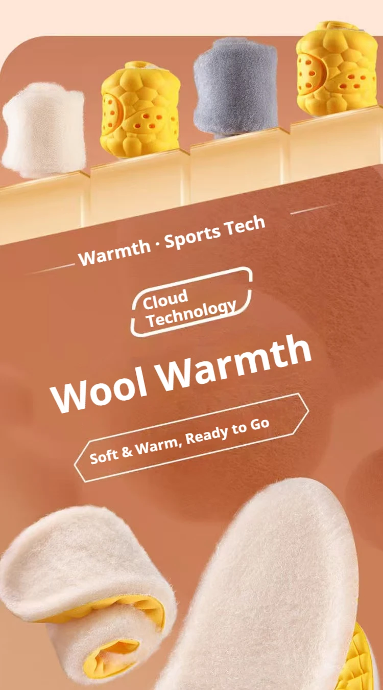 1 Paar Winter-Plüsch-Einlegesohle, Baumwollschuhe, verdickte warme Einlegesohle, stoßdämpfende Sohle, bequeme, rutschfeste Schuhpolster – Detail 2