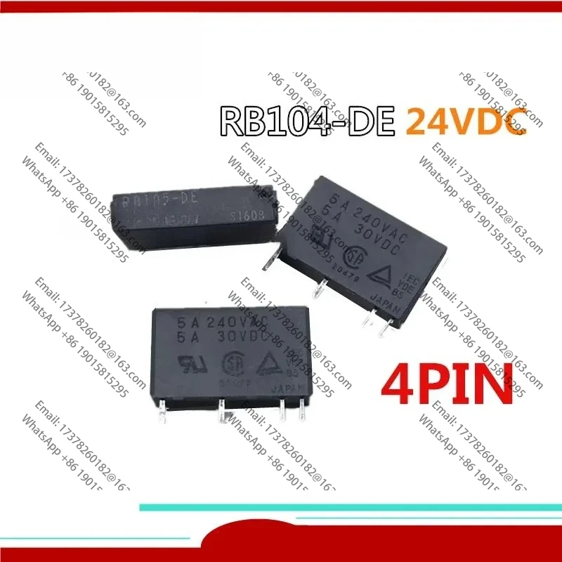

5 шт./лот, 100% оригинальное реле RB104-DE DC24V 24V RB104 DE 24VDC RB104DE 4PIN 5A RB104 твердотельное реле