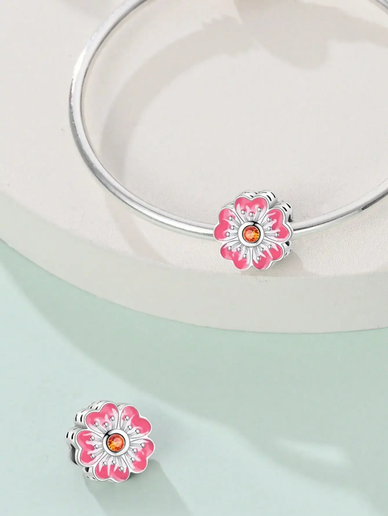 سحر الفضة الألوان الوردي حقيبة مستحضرات التجميل حبة لسوار الأصلي DIY الخرز سحر المجوهرات صنع هدية للنساء STYFNE