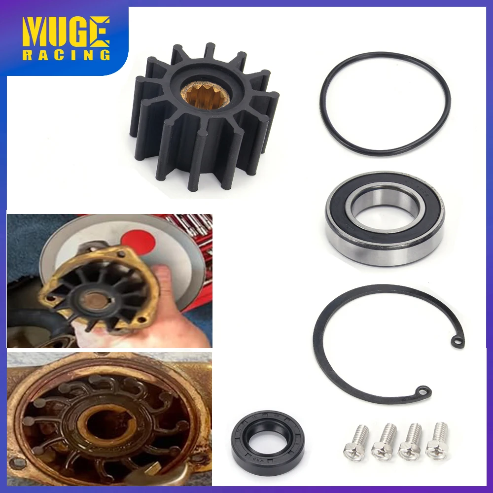 

MUGE-Seawater Pump Rebuild Kit 21214596 21214599 Impeller Seal Repair Bearing Set For Volvo Penta Many 3.0/4.3/5.0/5.7/7.4/8.1