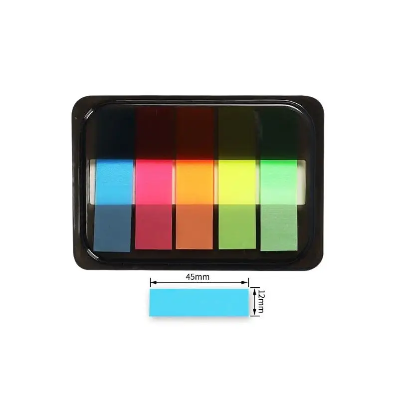100 Sheets Of Waterproof Colored Transparent Sticky Notes , Mini Self-Adhesive Pads For Planner Home & Office School view 6