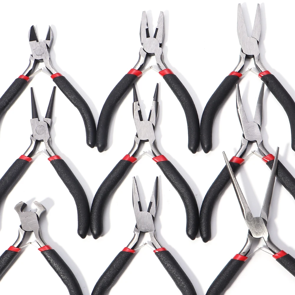 Black Jewelry Pliers Tools & Equipment Long Needle Round Nose Cutting Wire Pliers For Jewelry Making Handmade Tools Accessories