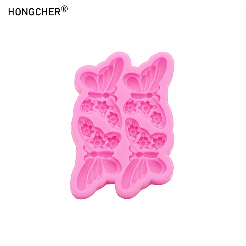 Butterfly DIY Cream Gel Hair Clip Hair Jewelry Keychain Pendant Silicone Mold Shoes Clothing Bags Jewelry Accessories Drip Molds