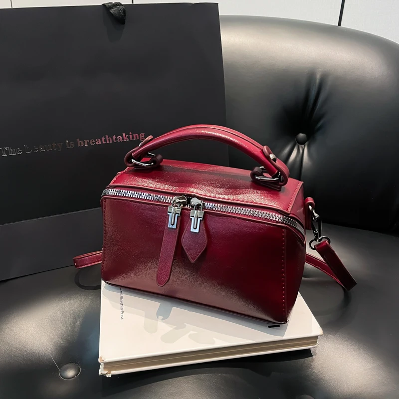 صندوق الموضة حقائب يد نسائية مصمم بولي Leather حقائب كتف جلدية عبر الجسم محافظ صغيرة غير رسمية 2025 bolso mujer حقيبة أحمر الشفاه #4