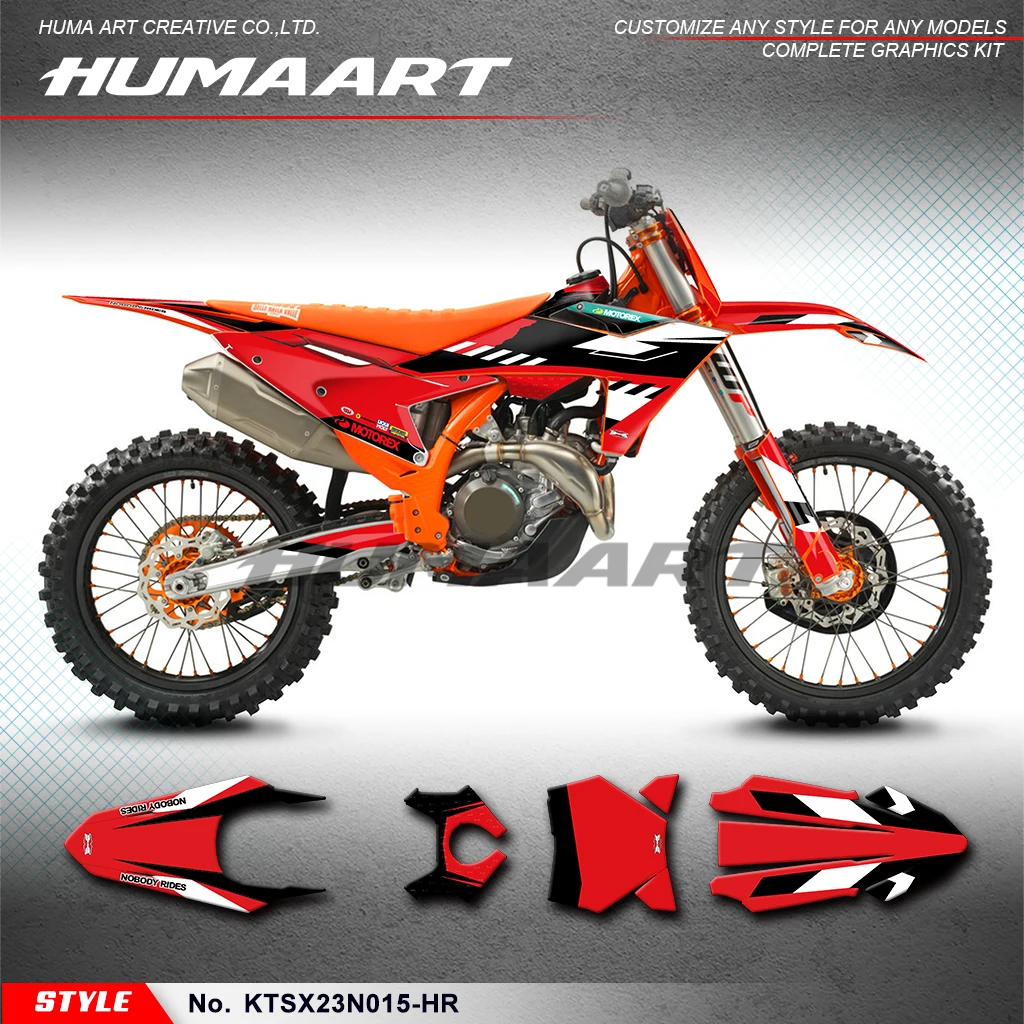 

Набор наклеек HUMAART Racing Graphics MX для KTM SX SXF SX-F EXC F XCW 125 150 250 300 350 450 500 2023