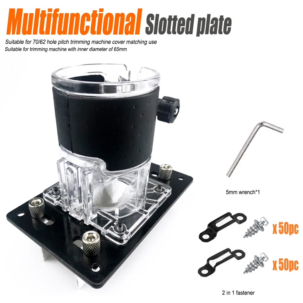 Connettore invisibile 2 in 1 Slotter Punch localizzatore Kit di strumenti mobili rifilatura macchina scanalatura fresatura utensili per la lavorazione del legno