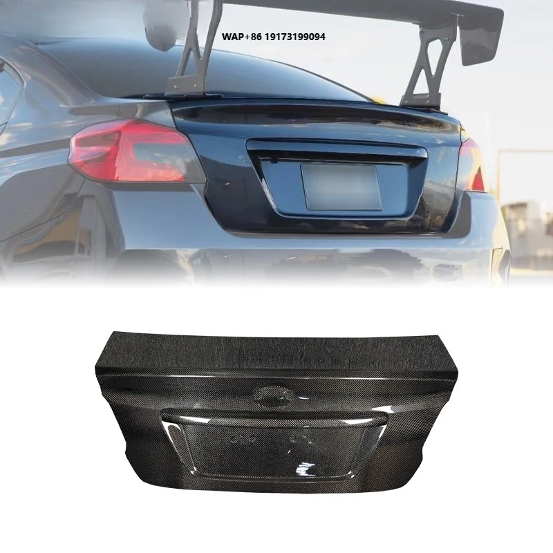 

2014-2016 для Impreza WRX STI VAB: Высокопроизводительная крышка багажника из 100% карбона в стиле OEM, легкие кузовные детали