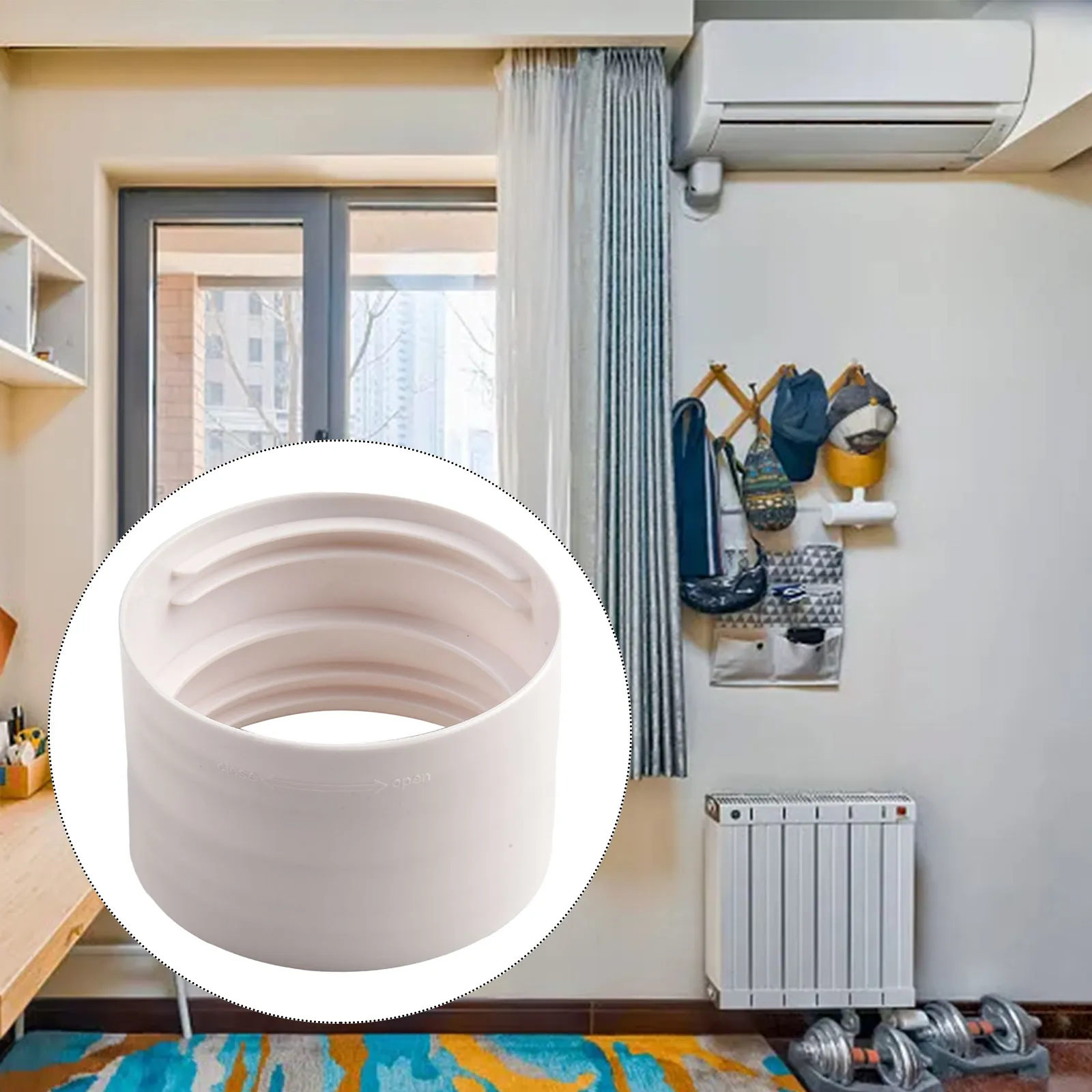 Replacement Pipe Connector Air Conditioner ABS Coupler Heating And Cooling Hose Parts White Household Appliances Air Conditioner