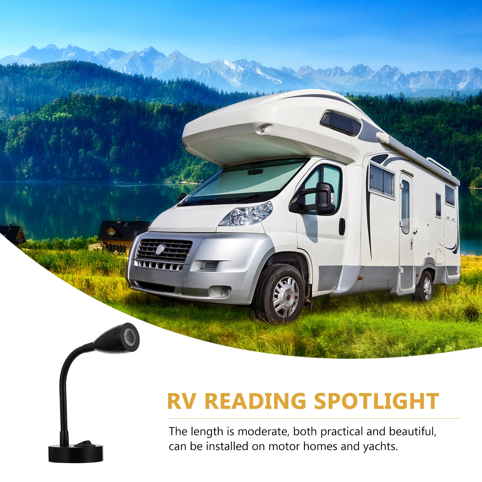 

Wall Cabinet 3W LED Reading Light Separate Control Rotation Flexible Motorhome Yacht Rv Boat Spotlight Yacht Reading Spotlight