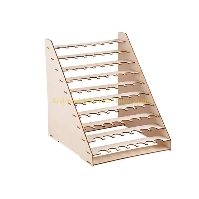 L9NB DIY Paint Bottle Rack Model Stand Multi Holes 8 Types Storage Box Display Brushes Holder for Paints