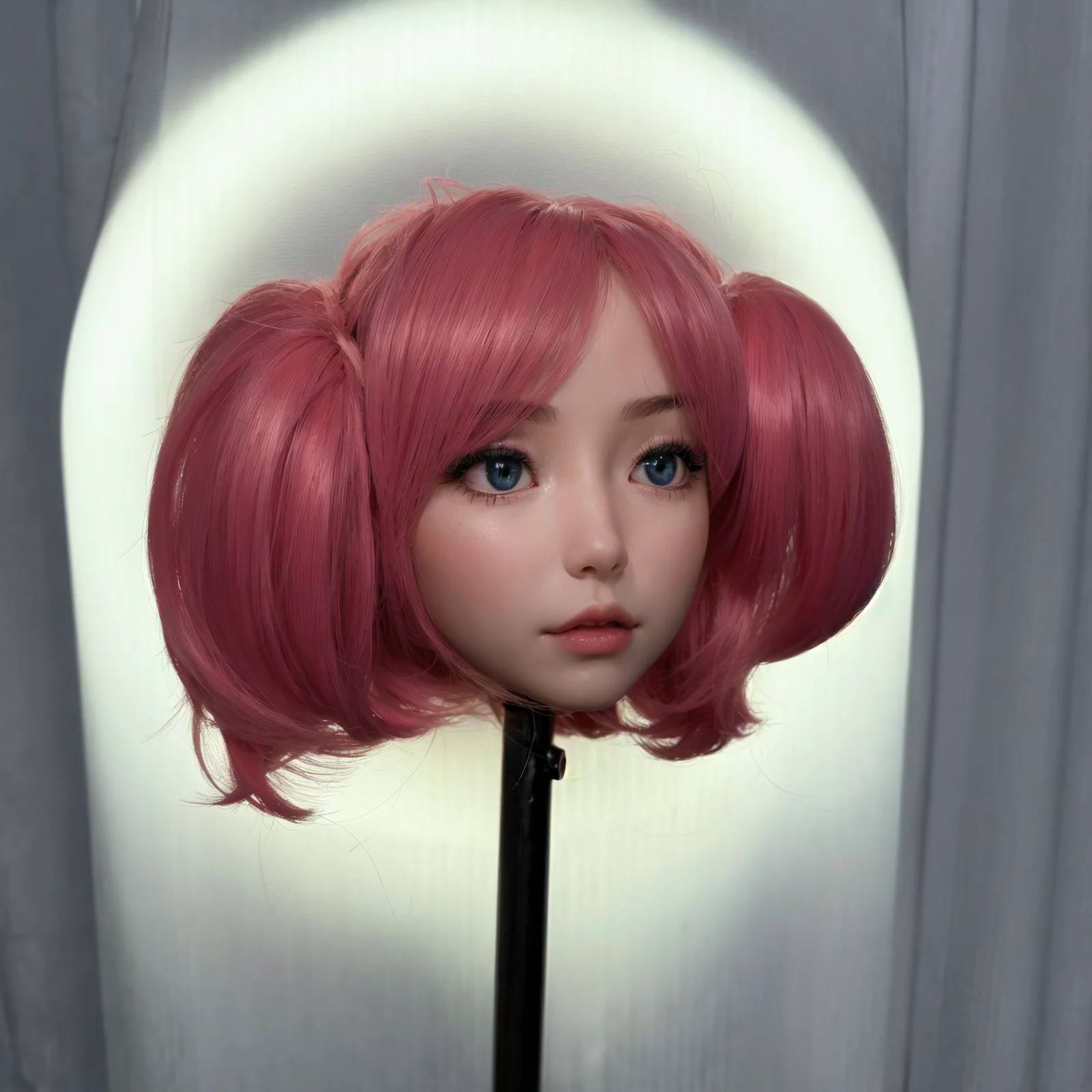 Mannequins head Synthetic long hair styling training head doll for beauty mannequins practice headband grip bracket, matching co