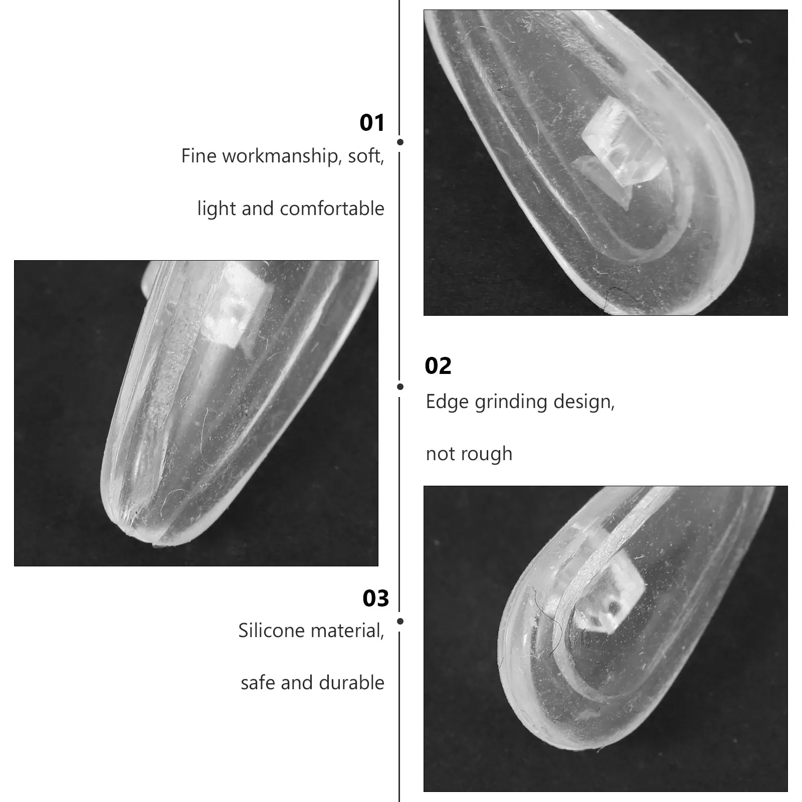 

25Pairs Anti-Slip Airbag Nose Pads for Eyeglasses Gentle Material Spots Glasses Nose Pad Glasses Accessories