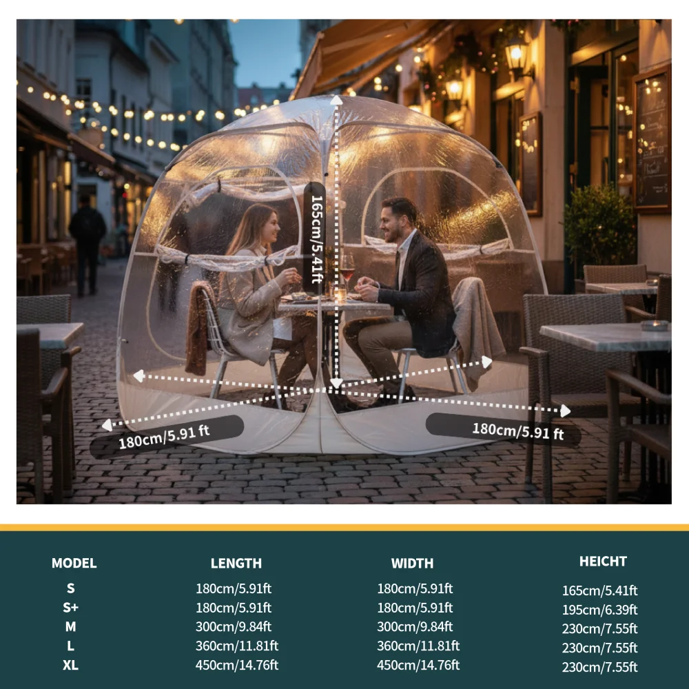 See‑Through Dome Bubble Tent, Easy Pop‑up Shelter for Couple Backyard Dates, Lightweight Clear Tent for Outdoor Hangouts