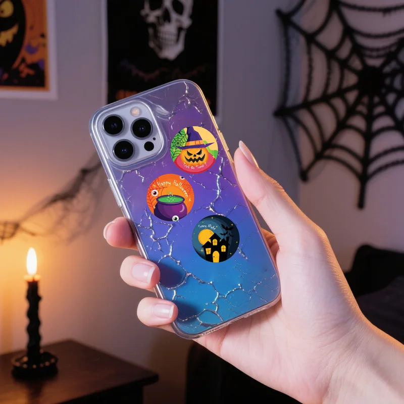 Halloween 500pcs Sticker Collection Cute Witch Bat Skull Pumpkin Stickers Party Decorations