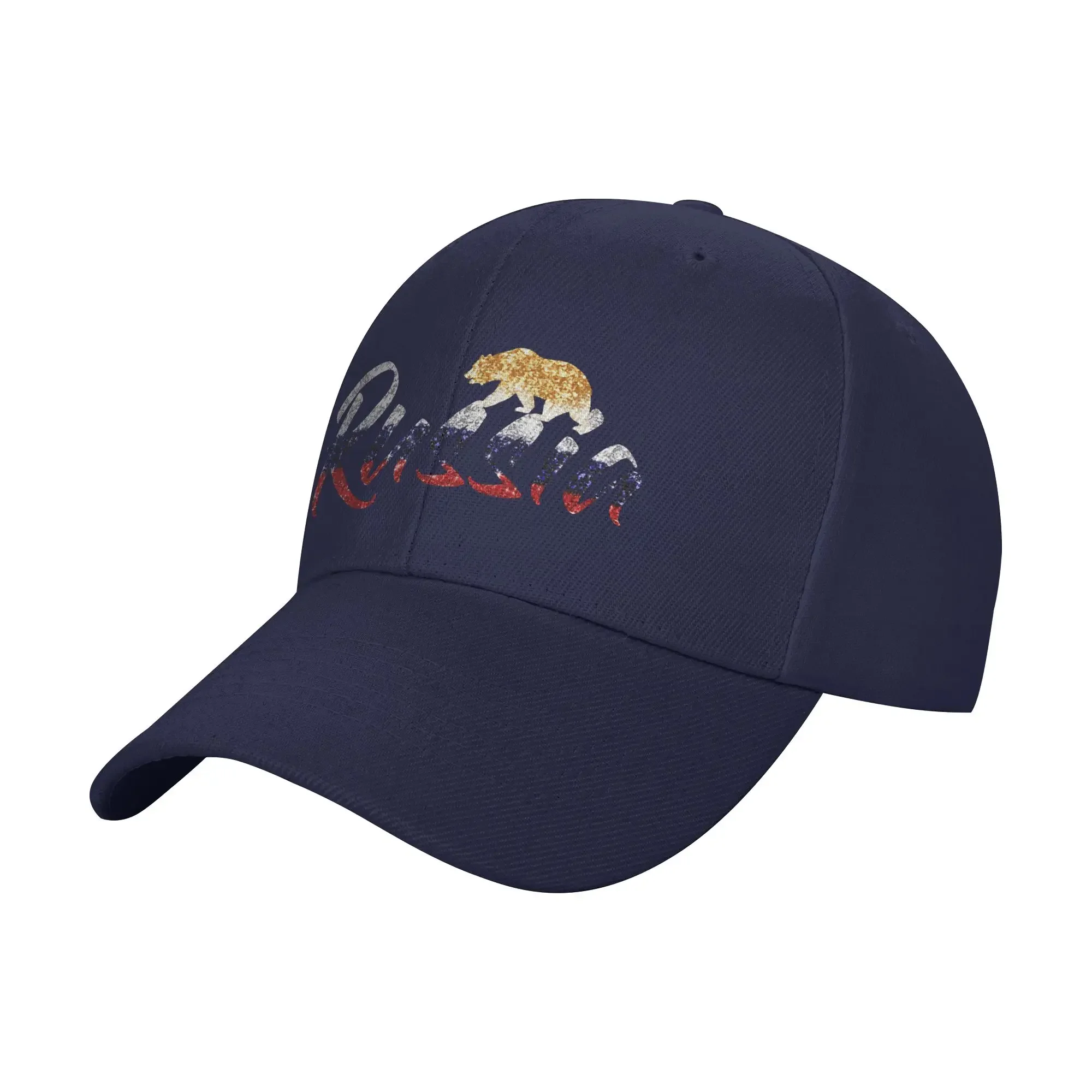 New Russia Flag Calligraphy Golden Bear  Baseball Cap  Fashion Couple Women Trucker Hat Sun Visor Print Kpop Rock Baseball Caps