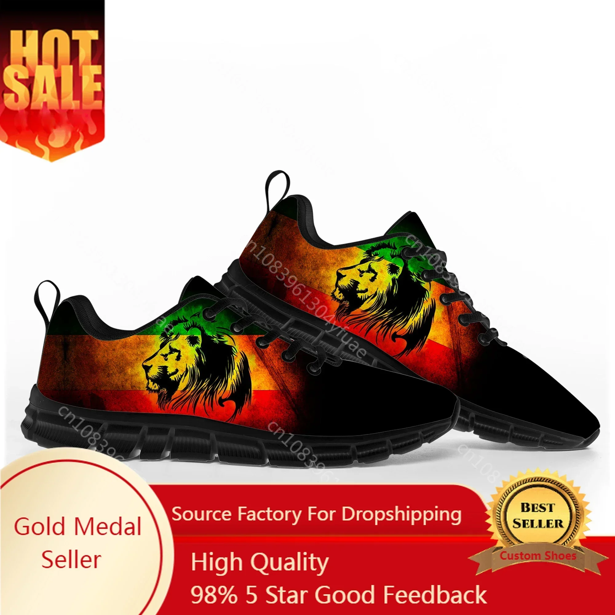 

Reggae Rastafarian Rasta Rastafari Lion of Judah Sports Shoes Mens Womens Teenager Kids Children Sneakers Casual Couple Shoes