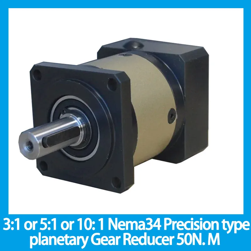 3:1 or 5:1 or 10: 1 Nema34 Precision type planetary Gear Reducer 50N. M (6944oz-in) for Nem 34 Stepper motor