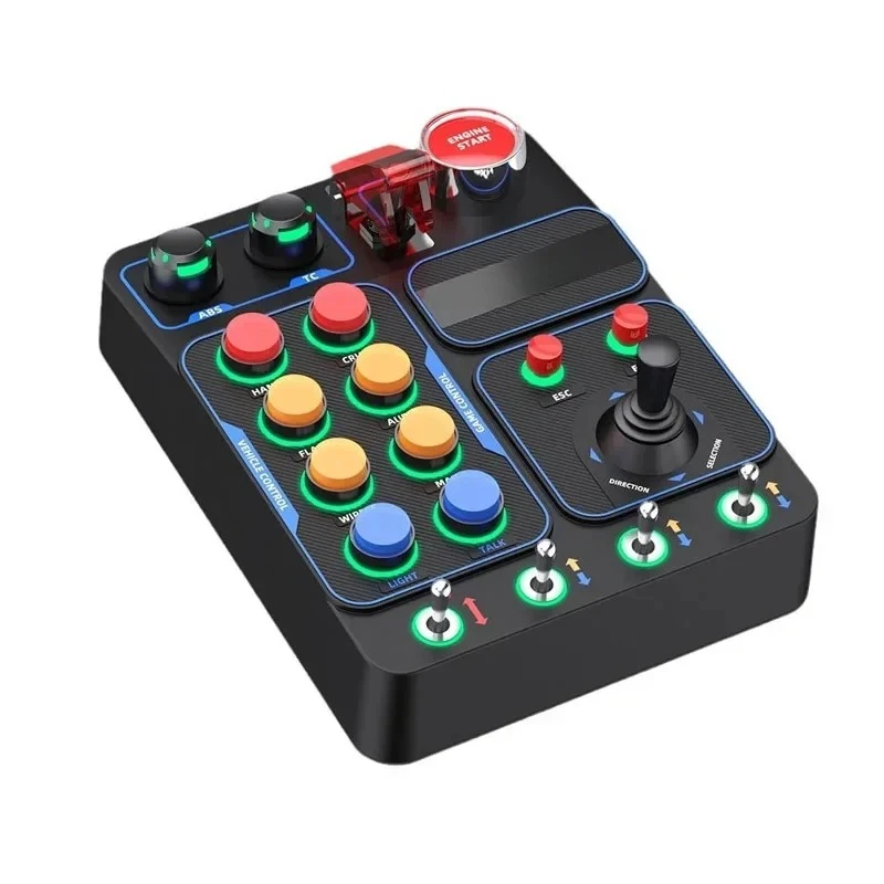 PXN CB1 Simulation Racing Central Control Box Multifunctional Key Control Box RGB For EURO Truck Simulator Racing Game Accessory