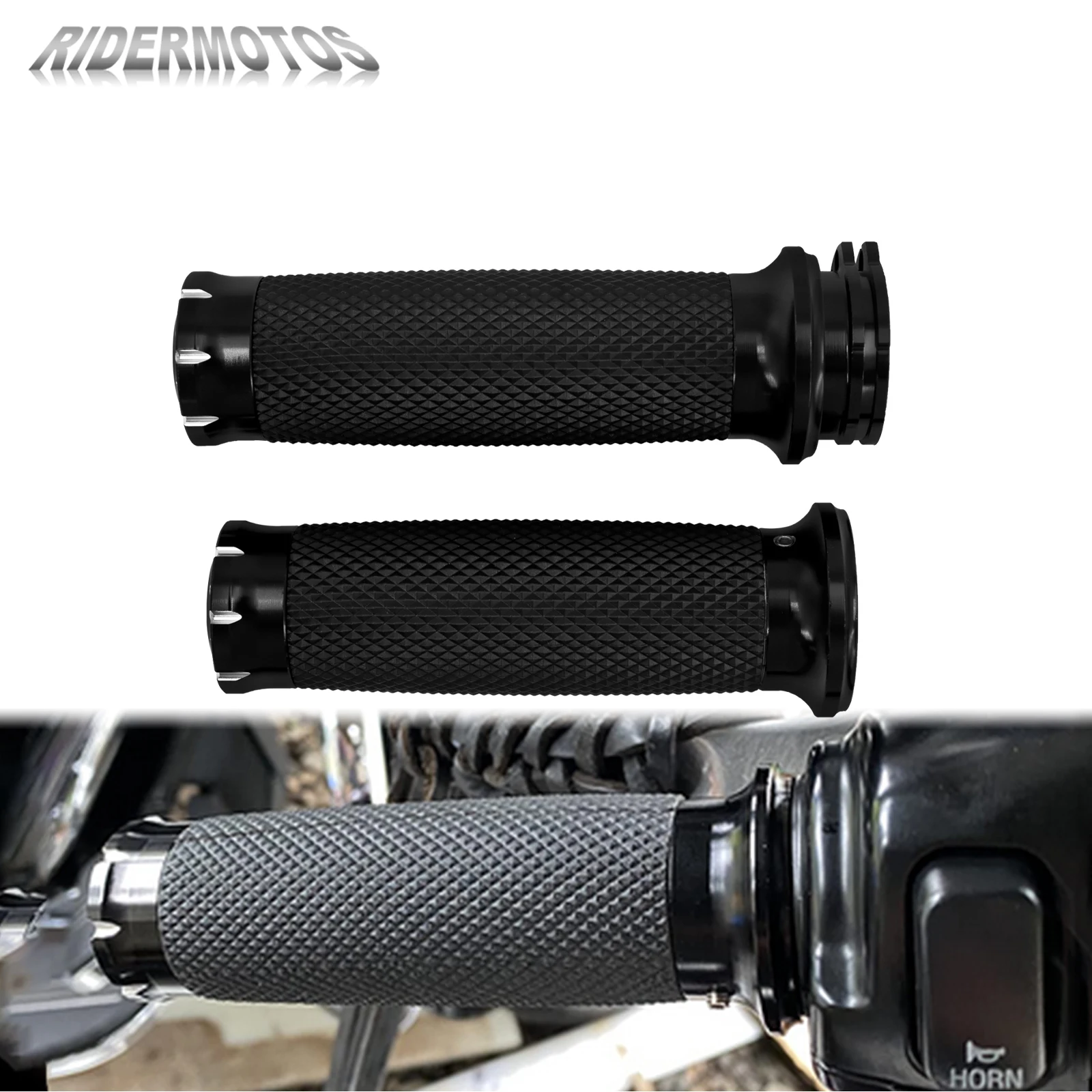 

Motorcycle Hand Grips 1" 25mm Hand Bar Control Grips For Harley Sportster XL883 1200 Touring Road Glide FLHR Softail Dyna VRSC