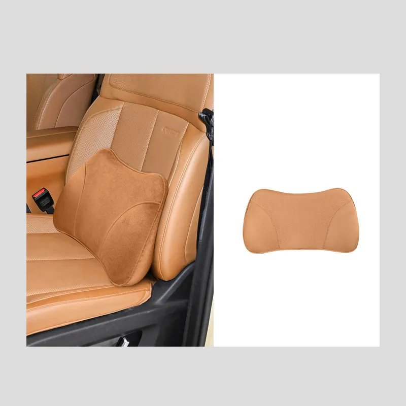 Good Quality New For Chery ICAUR ICAR V27 Car Seat Supports Suede Waist Rest Breathable Comfortable Waist Support Pillow Car Int