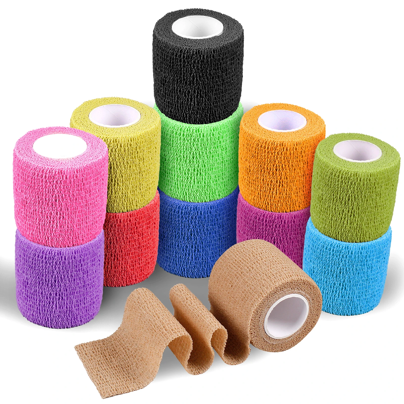 

12/24/36/48Pcs Tattoo Grip Bandage Cover Wraps Tapes Waterproof Self Adhesive Finger Protection pet dressing Tattoo Accessories
