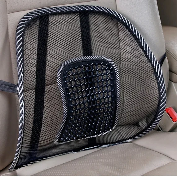 

Car Summer Breathable Ice Silk Waist Support Office Seat Lumbar Cushion Massage Grid Backrest Car Waist Cushion