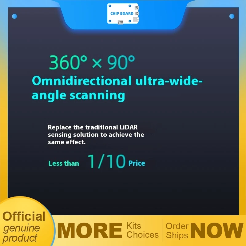 Unitree L1 4D LiDAR sensor featuring 360°×90° field of view, 30m range, 21.6K points per second and compact lightweight design