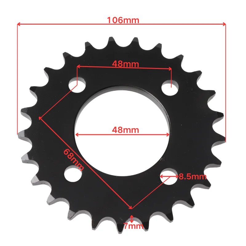 420/428 Chain 25 Teeth Rear Chain Sprocket For Go-Kart 70CC 90CC  110cc 125cc 140cc 250CC Pit Dirt Bike ATV Quad Bike Motorbike - view 4