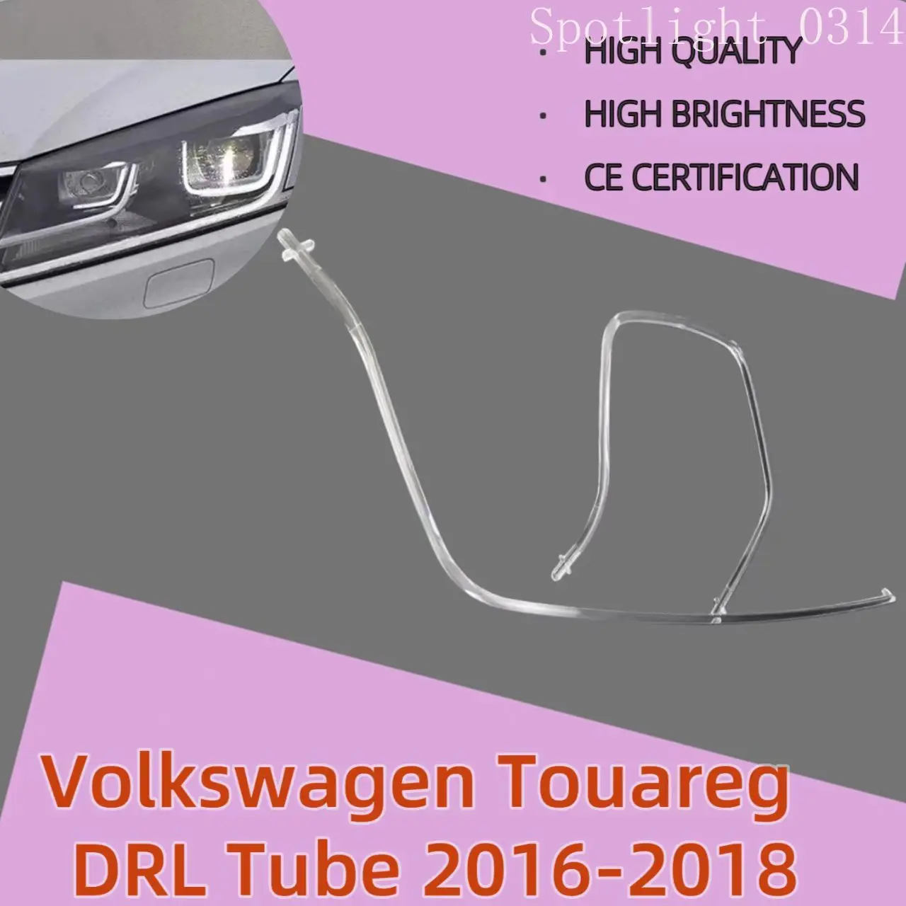 

For Volkswagen Touareg 2016 2017 2018 DRL Light Guide Plate Light Guide Tube Daytime Running Light Angel Eye Car Accessories