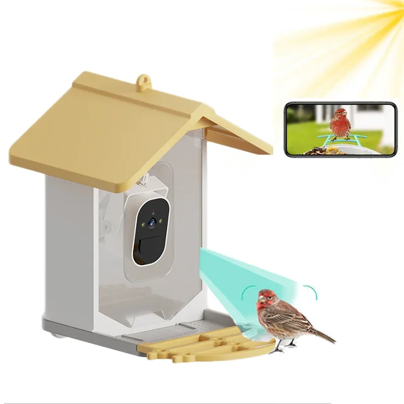 

High Quality Solar Powered 1080p Hd Outdoor Waterproof Solar Charging Night Vision Video Smart wild bird feeder With camera