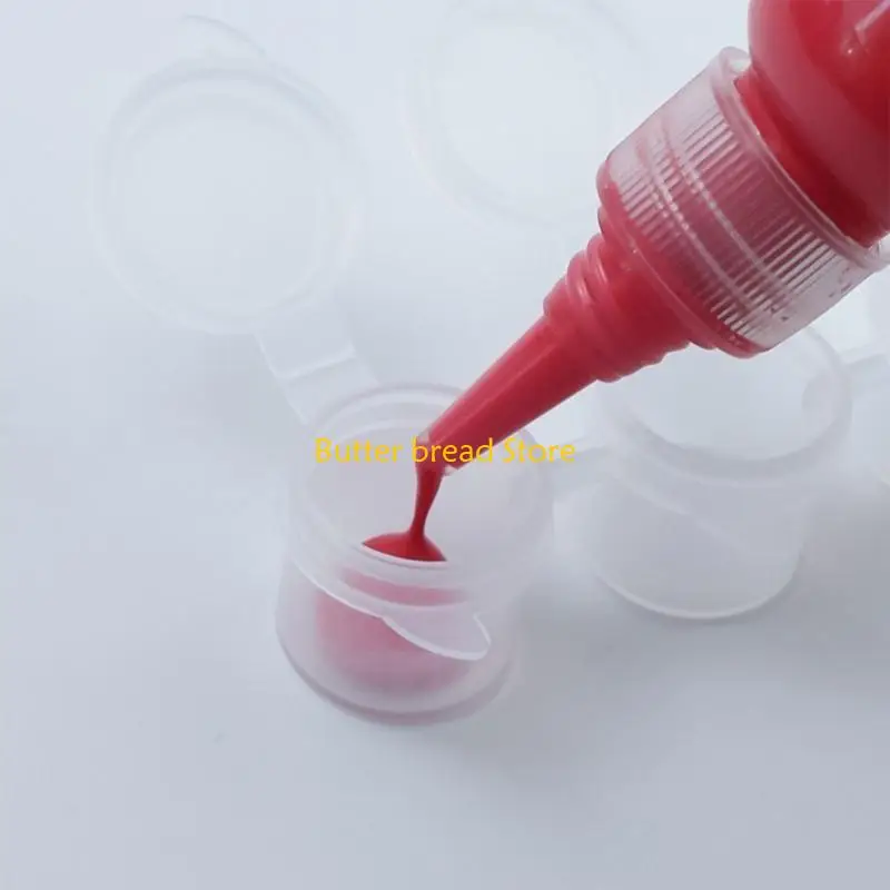 W89C Portable 6/8 Strips Contenedor tiras pintura vacías para artes, almacenamiento pigmentos artesanales