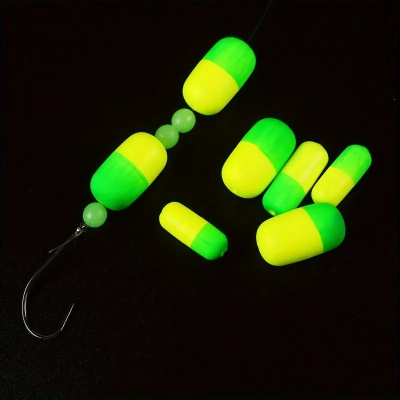 5PCS Colorful High Visibility Foam Buoy Column Long Cast Sea Fishing Float Anti-tangle High Buoyancy Fresh Salt Water Univers...