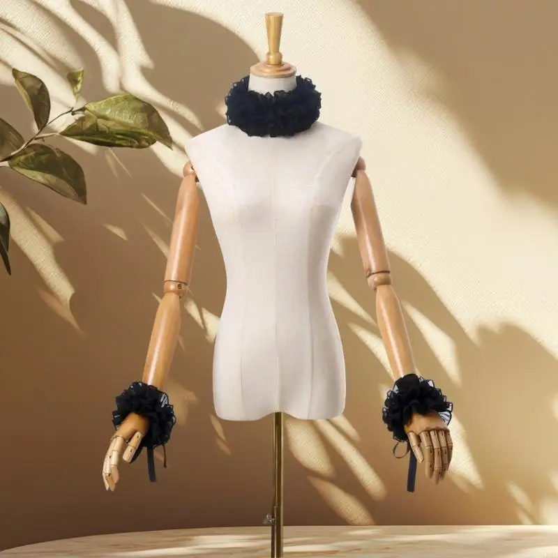 49mc Cola Faux Ruff 49mc punhos babados para performances teatrais