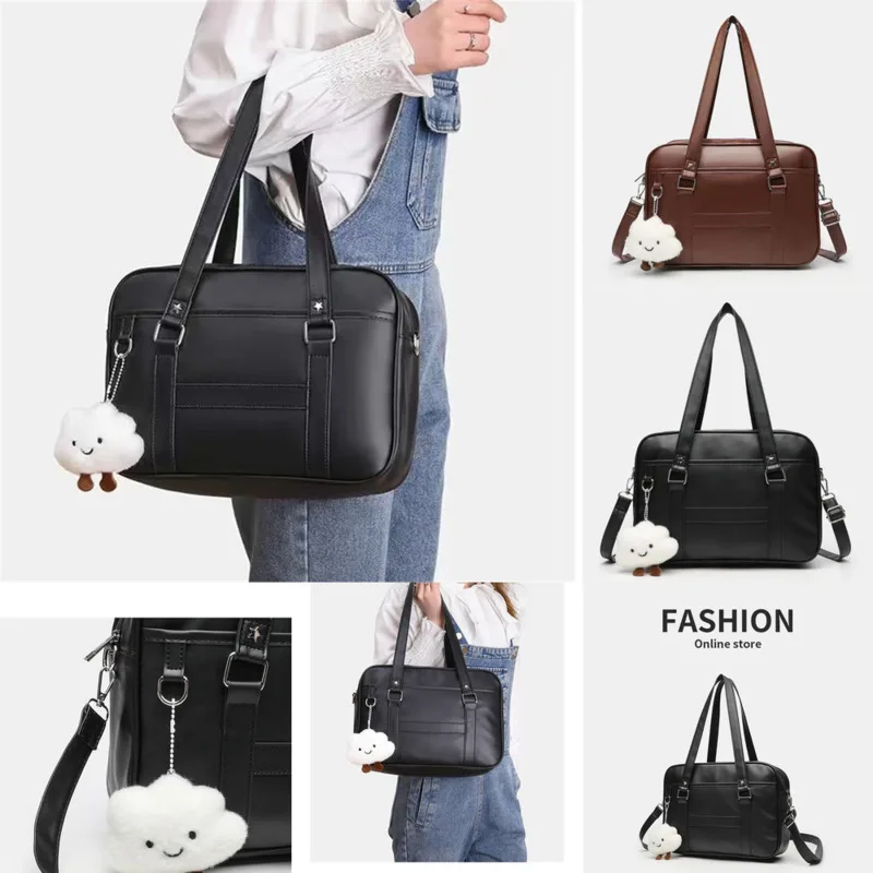 

Y2K JK Itabag Tote Bag Japanese School Style Anime Pin Display Bag, Large Capacity Shoulder Crossbody Commuter Handbag Gift New