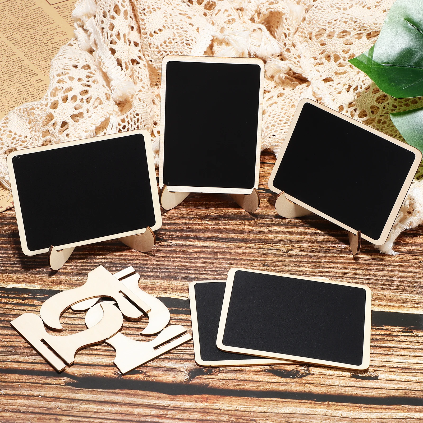 15Pcs Small Chalkboard Signs Mini Chalkboard Erasable Food Display Tabletop Menu Board for Restaurant Cafe Events