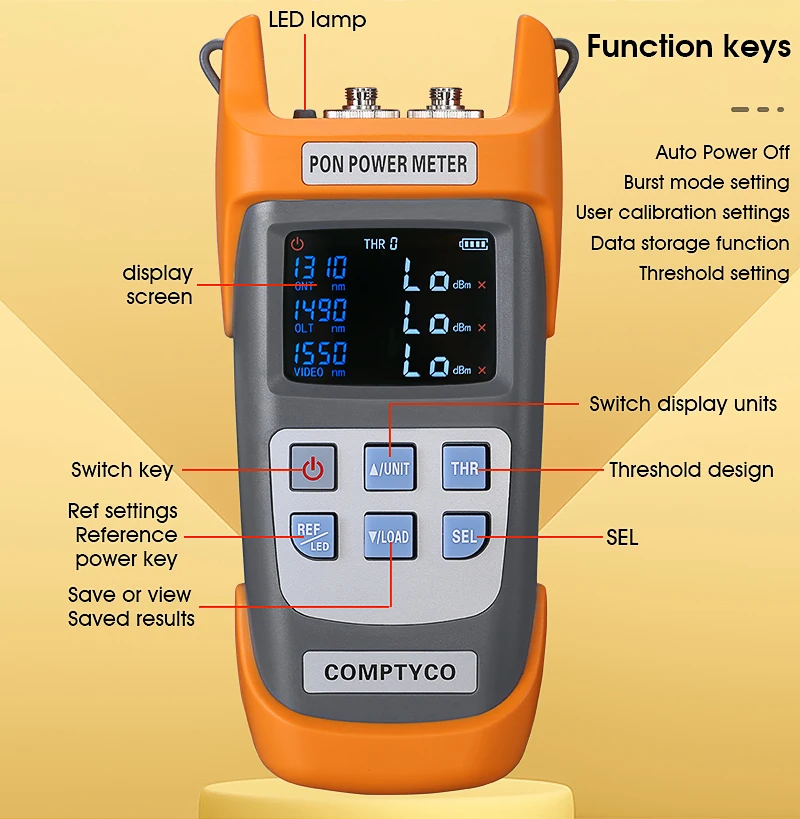 AUA-330U/AUA-330A Handheld PON Power Meter Optical Fiber PON OPM FTTX/ONT/OLT 13