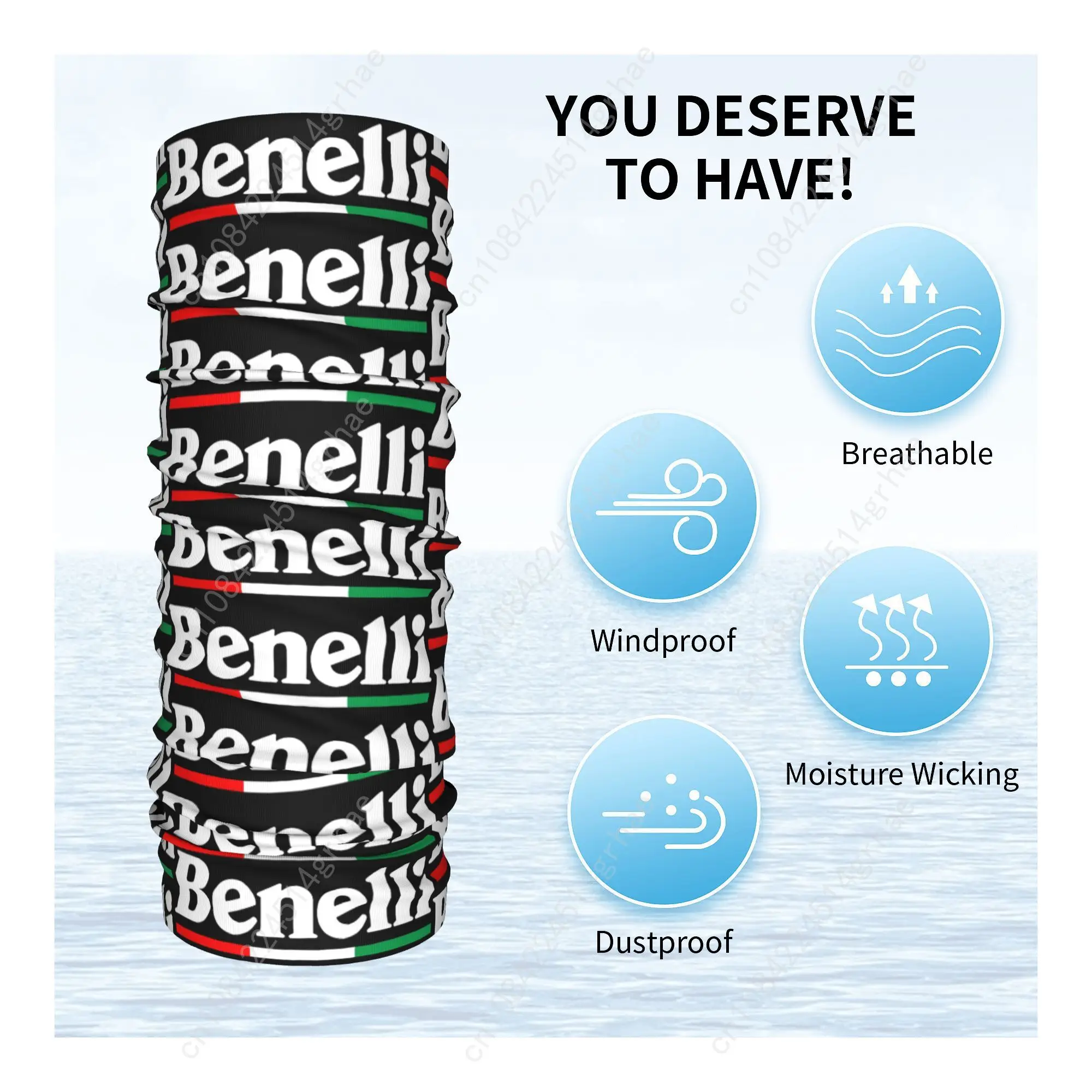 Personalizado B-Benellis Design Bandana Pescoço Mais Quente Homens Mulheres Inverno Esqui Caminhadas Cachecol Polaina Capa Facial