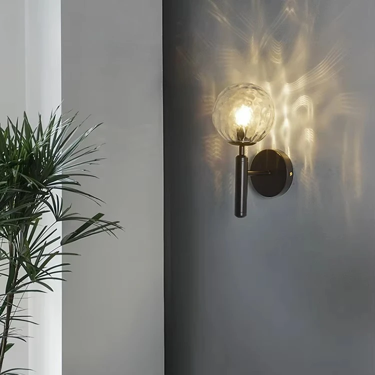 새로운 복고풍 디자인 장식 유리, 밤 집 독서 침대 옆 벽 램프