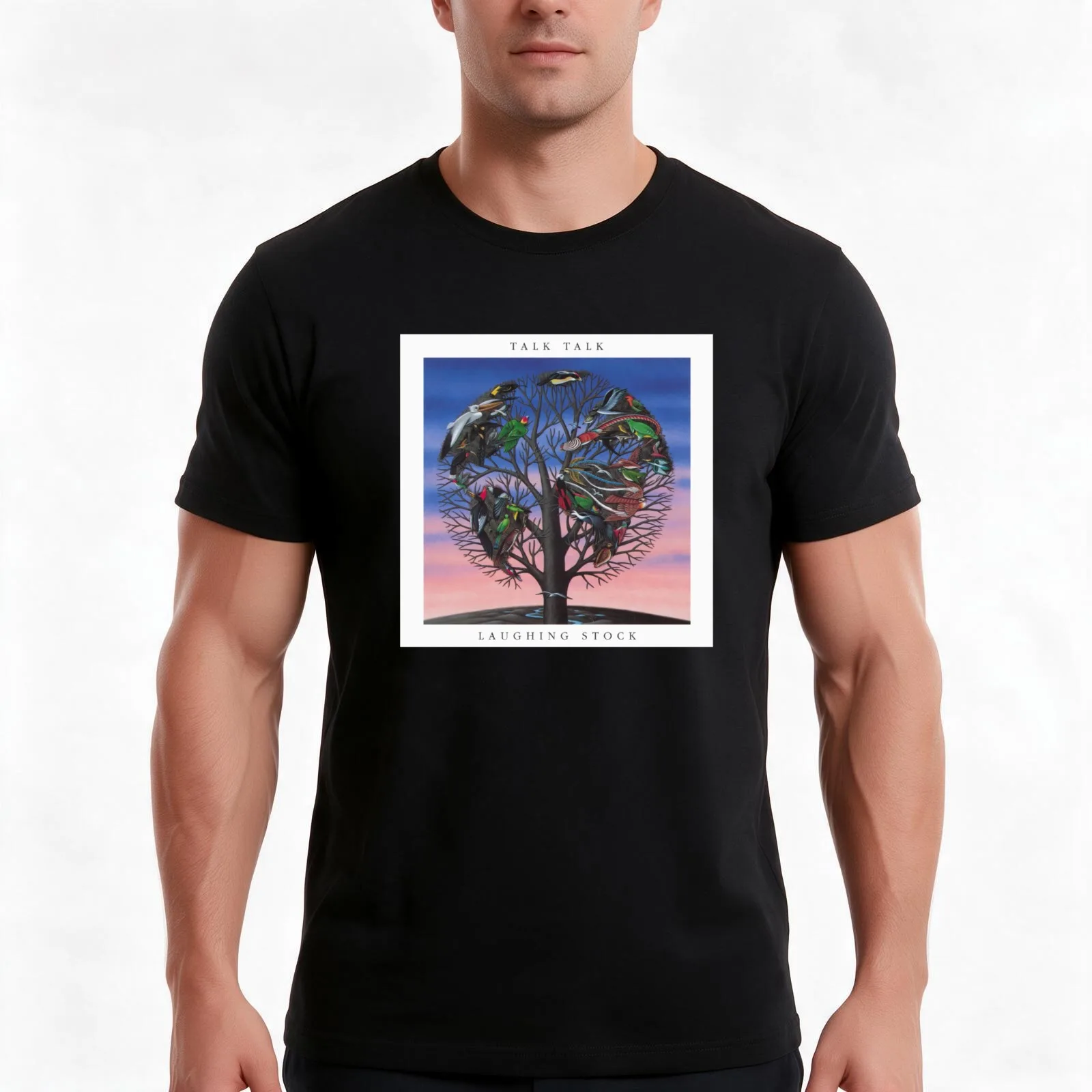 Talk Talk Laughing Stock Album Cover T-Shirt, Summer Casual Cotton Tee, Oversized Streetwear Tops, Vintage Graphic Print