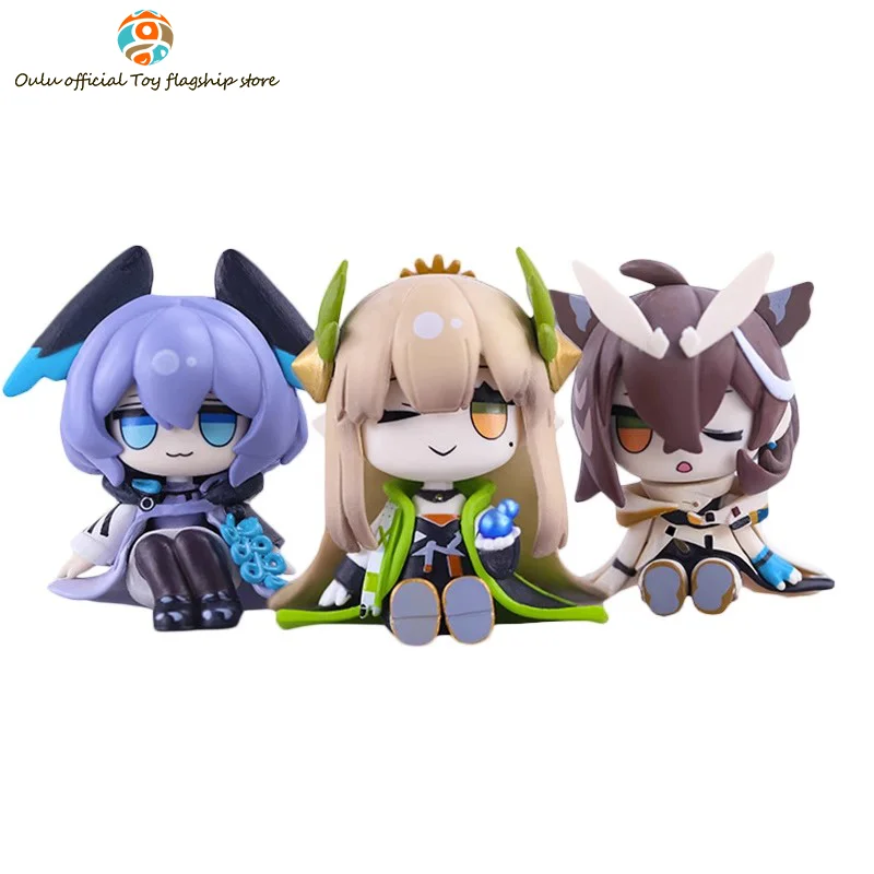 Arknights Anime Figurine Hoolheyak Silence The Paradigmatic Muelsyse Action Figure Q Mini Statue Room Decor Cute Christmas Gift