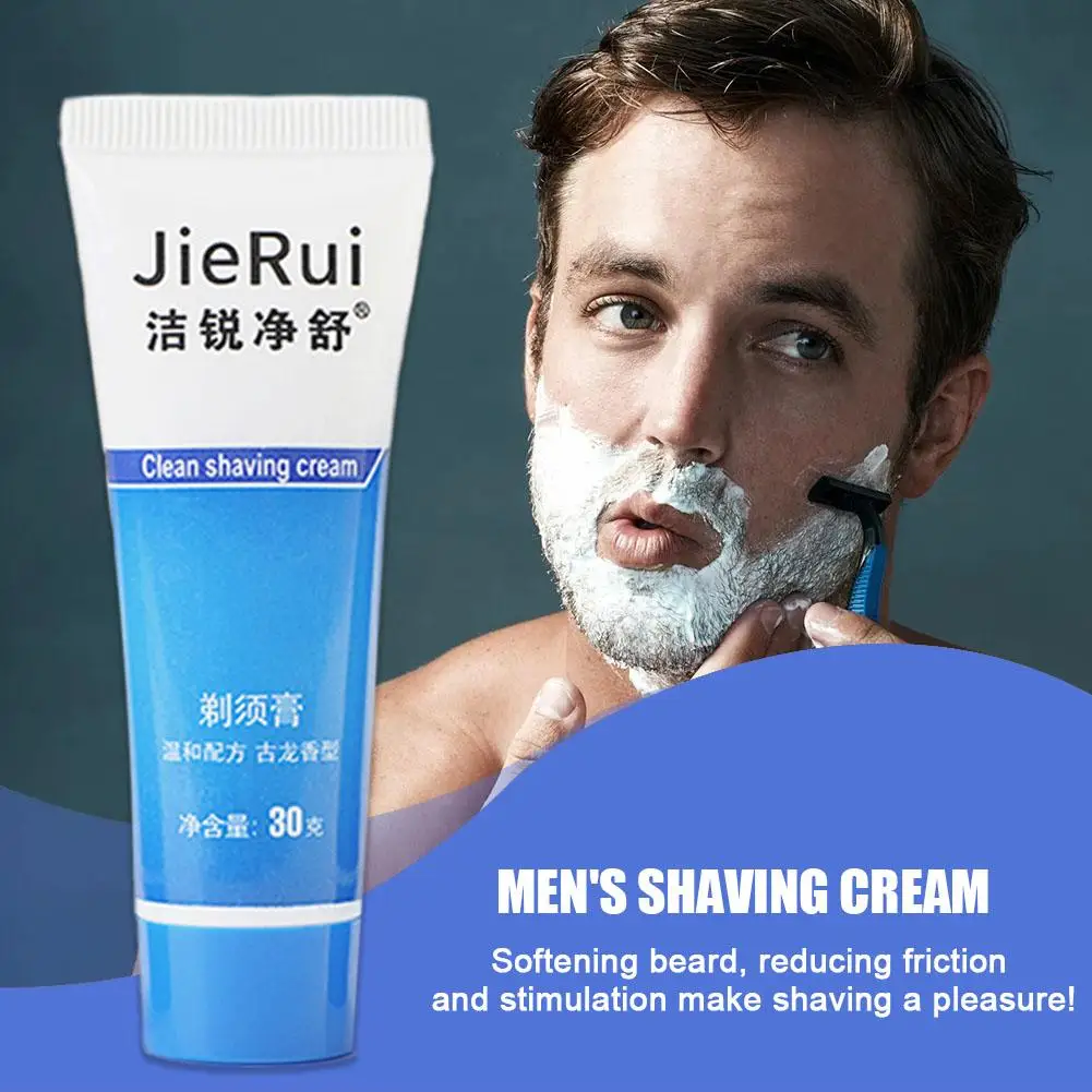 30g Men Shaving Cream Foam Soft Beard Reduce Friction Manually Foam Deionize Suitable Skin Shaving Moisturizing Water All Cream